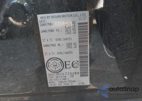 2018 Nissan Rogue S/Sl/Sv from USA, damaged, VIN 5N1AT2MV1JC725289